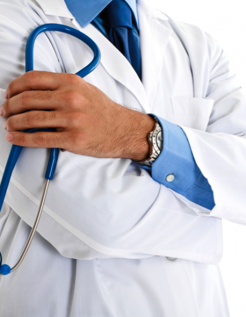 Close-up-of-a-doctor-transparent-background-PNG